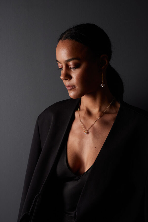 necklace earrings flower