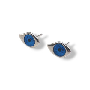 blue enamel earrings