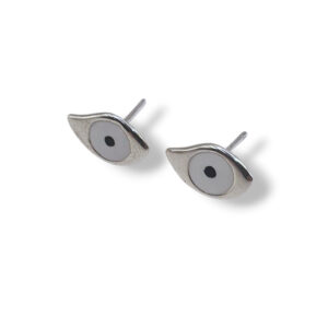 white earrings