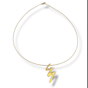 waves silver necklace