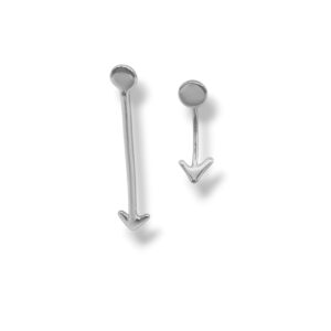 arrow earrings silver